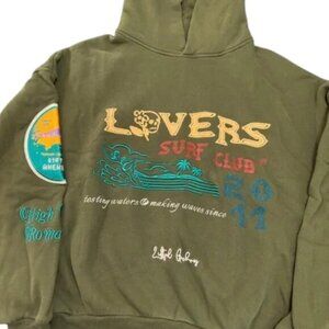 Lifted Anchors NWT Lovers Surf Club High Tide Green Hoodie Oversized XL